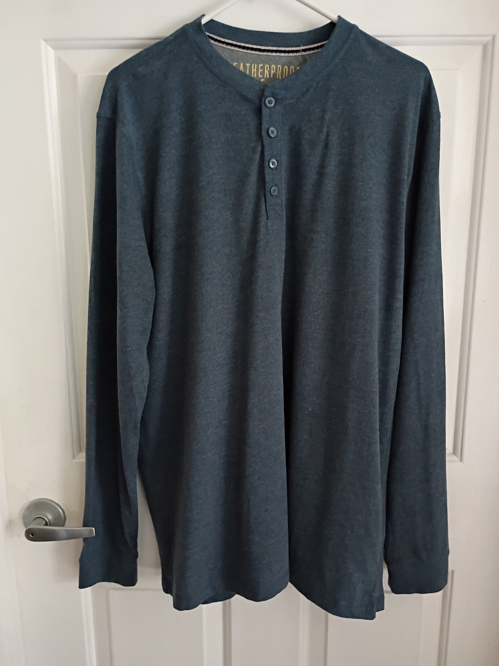 Weatherproof Men's Long-Sleeve Henley - Slate Blue